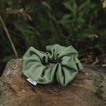 Chouchou En Satin Pistache Fluffy