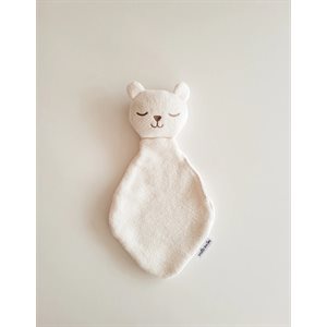 Mini Doudou Bebe Ourson Endormi Naturelle