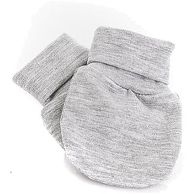 Mitaines Nouveau-Ne - Gris Pale (0-3 Mois)